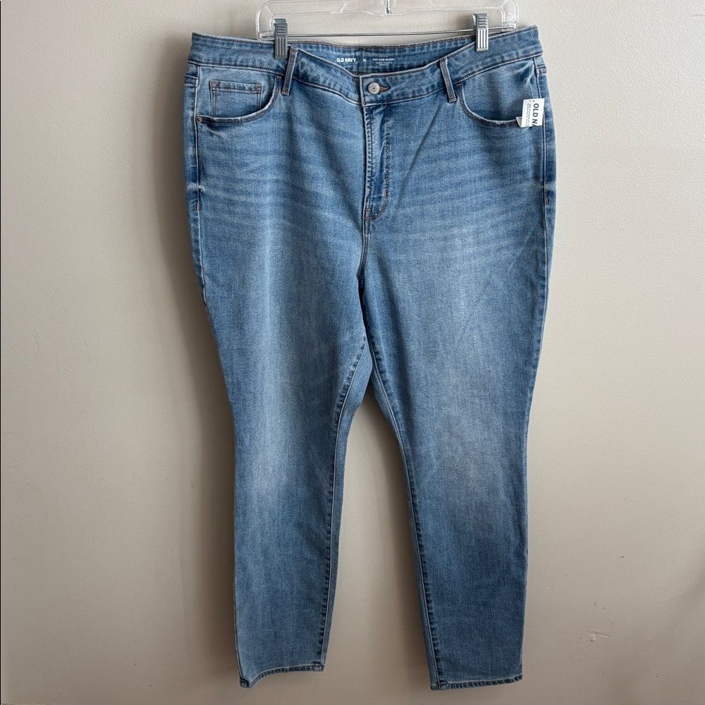NEW Old Navy Women’s Light Wash high rise pop icon Skinny Jeans size 18